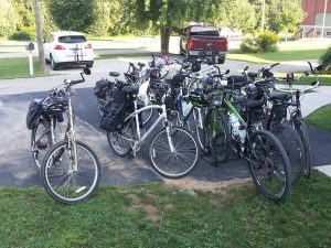 Bicycles outside Bright Morning B&B