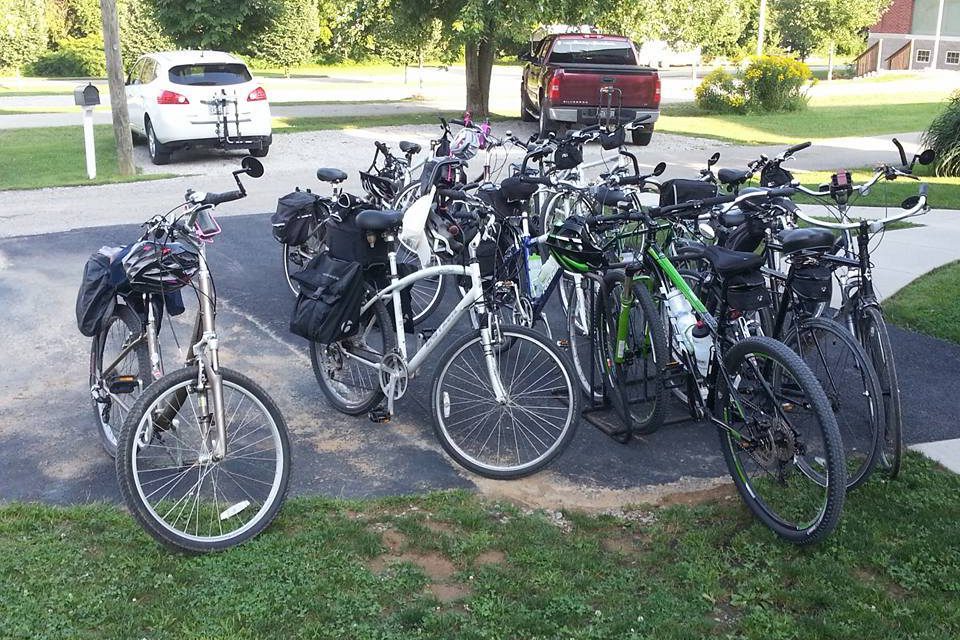 Bicycles outside Bright Morning B&B