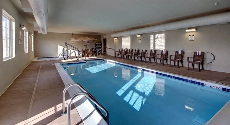 Indoor pool at hotel