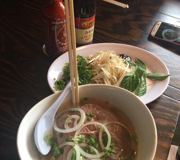 Plate of Pho food