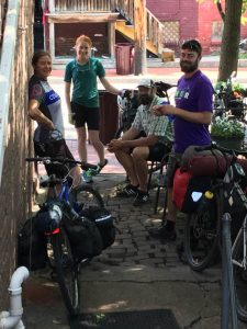 Guests outside Inn on Decatur